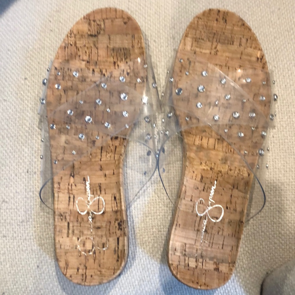 Jessica Simpson clear sandals